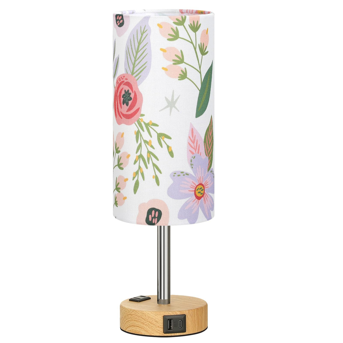Compact Fenmzee floral touch lamp packaging and setup