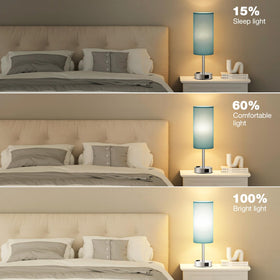 Fenmzee lamp USB-A port and 120V outlet for multiple devices