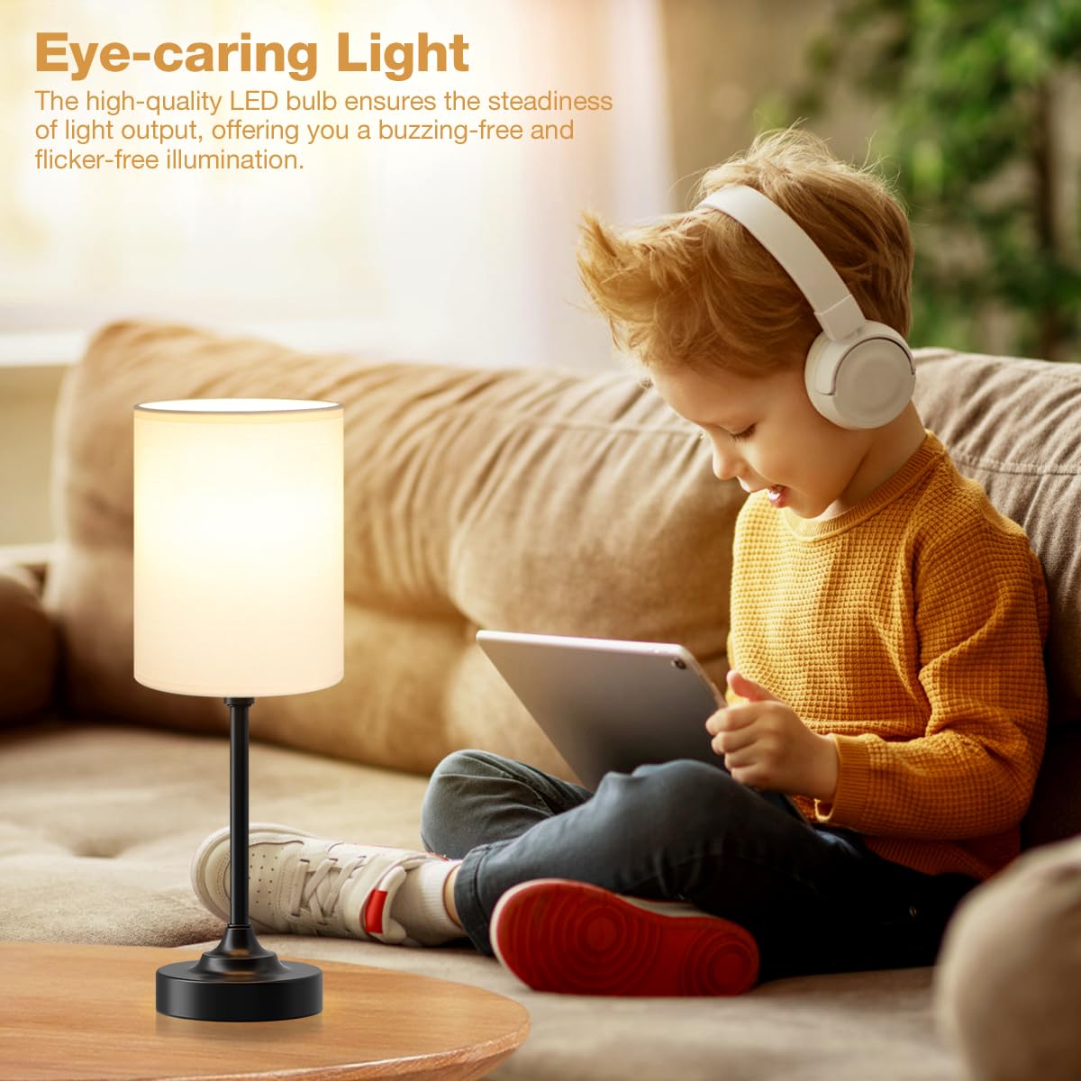 Fenmzee bedside lamp in a cozy bedroom setting for relaxing evenings