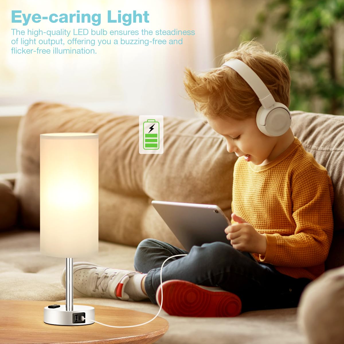 Fenmzee LED bulb included provides steady light with no flicker.