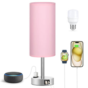 Fenmzee pink lamp with non-flicker LED bulb protecting eyes during reading