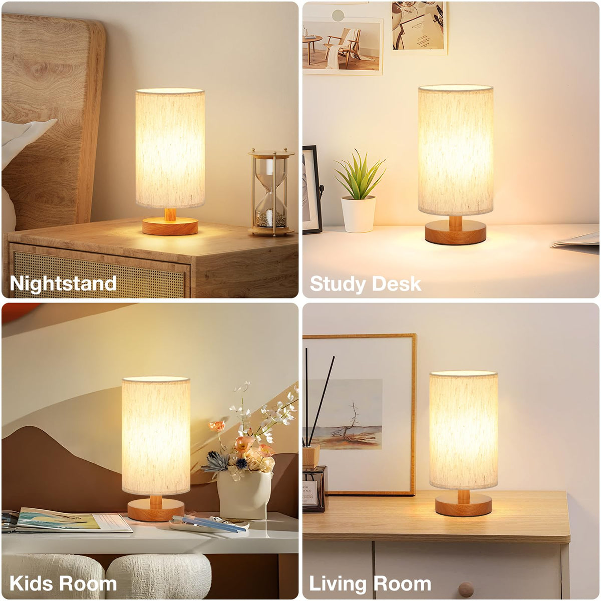 Set of two lamps provides balanced lighting on both sides.