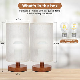 Inline control switch on Fenmzee lamps enables easy bedside use.