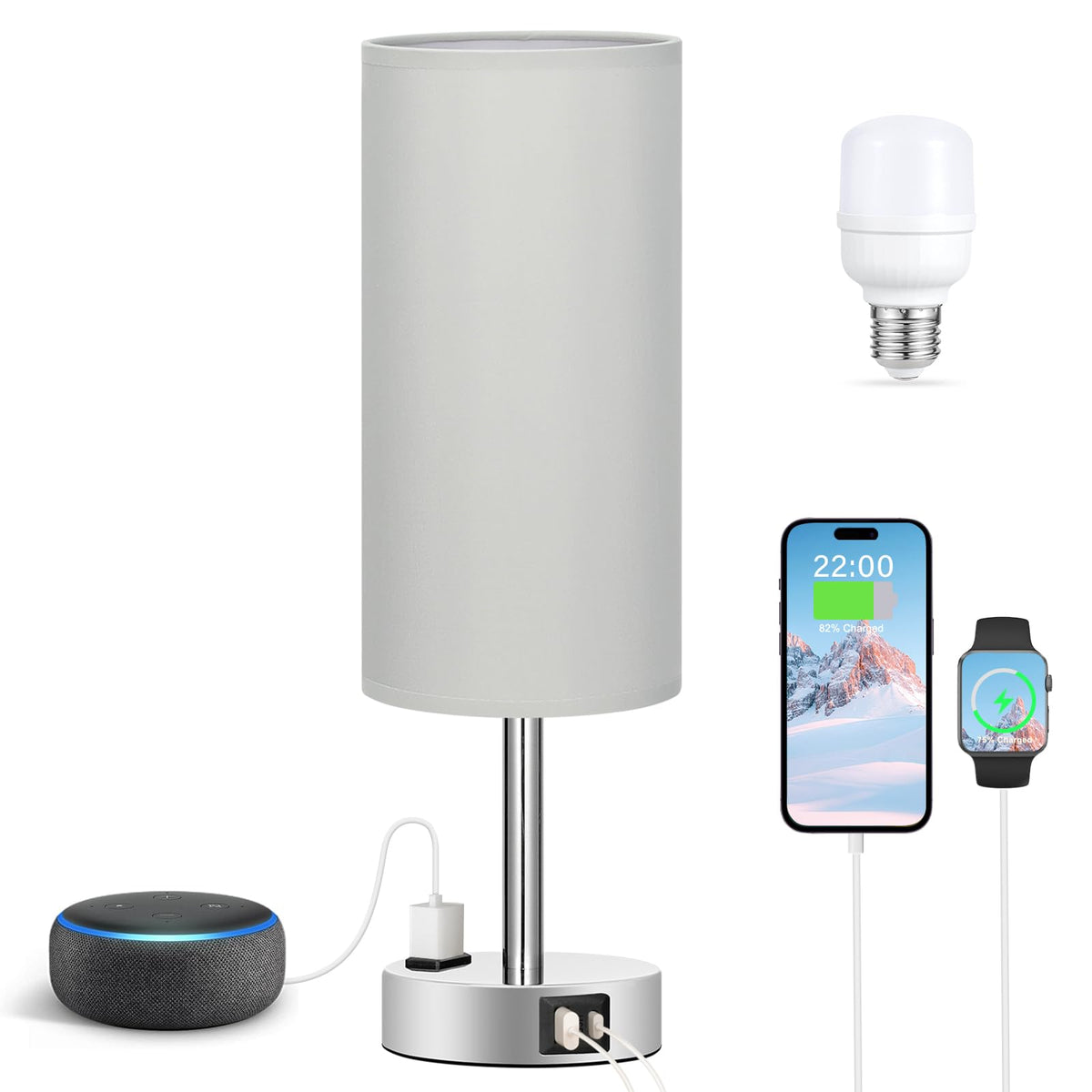 Fenmzee study desk lamp setup, ideal for compact spaces in office or nursery.