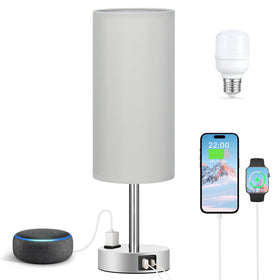 Fenmzee study desk lamp setup, ideal for compact spaces in office or nursery.