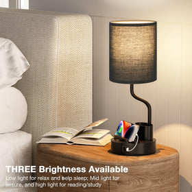 Fenmzee lamp offers three color temperatures for cozy to bright tasks.