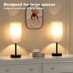 Fenmzee touch bedroom lamp grey compact size suitable for nightstands