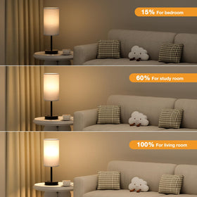 Fenmzee touch bedroom lamp grey shows USB-A port for devices