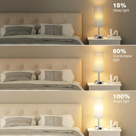 Fenmzee touch control base enables quick on/off and brightness adjust.