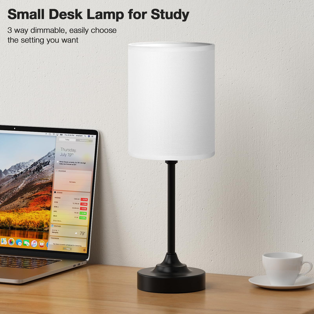 Fenmzee Touch Nightstand Lamp with LED bulb included for instant illumination