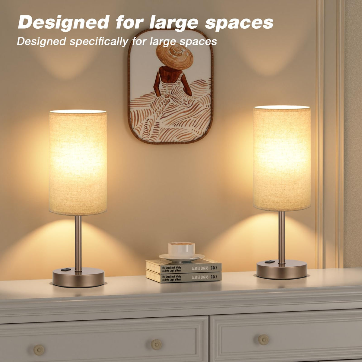 Fenmzee touch table lamp enhances bedroom ambience and daily living spaces.
