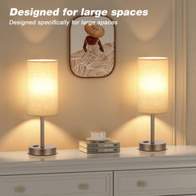 Fenmzee touch table lamp enhances bedroom ambience and daily living spaces.