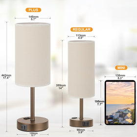 Fenmzee touch table lamp with 3-way dimmable touch control for customizable mood lighting.