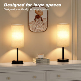 Fenmzee lamp included 9W LED bulb offers flicker-free illumination.