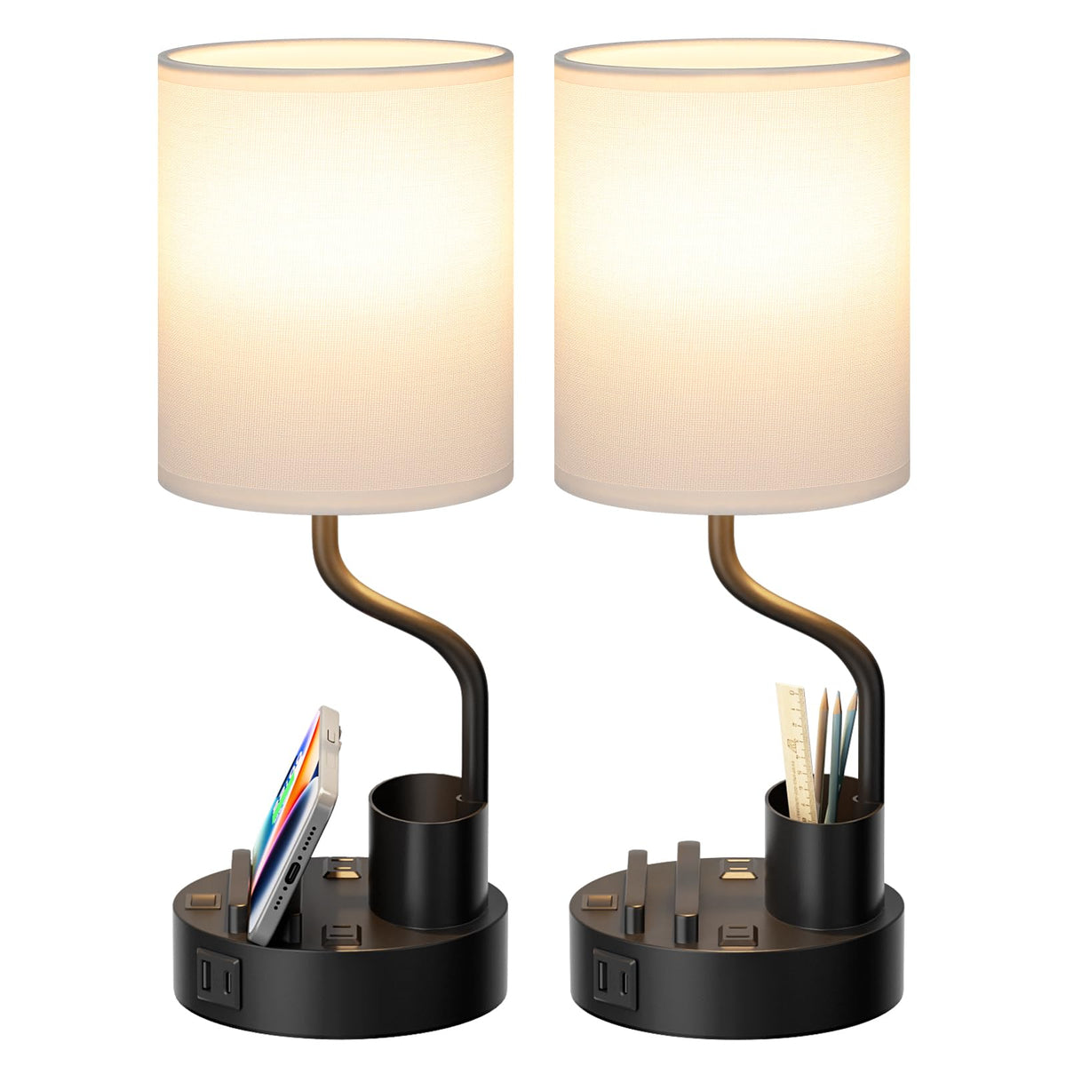 Fenmzee lamp demonstrating simple warm to cool light switch for focus.