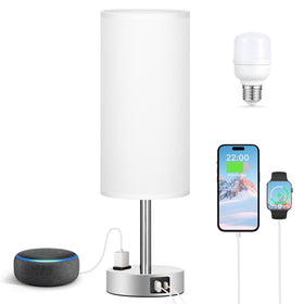 Fenmzee white touch bedside lamp in-room suitable for desks and nightstands