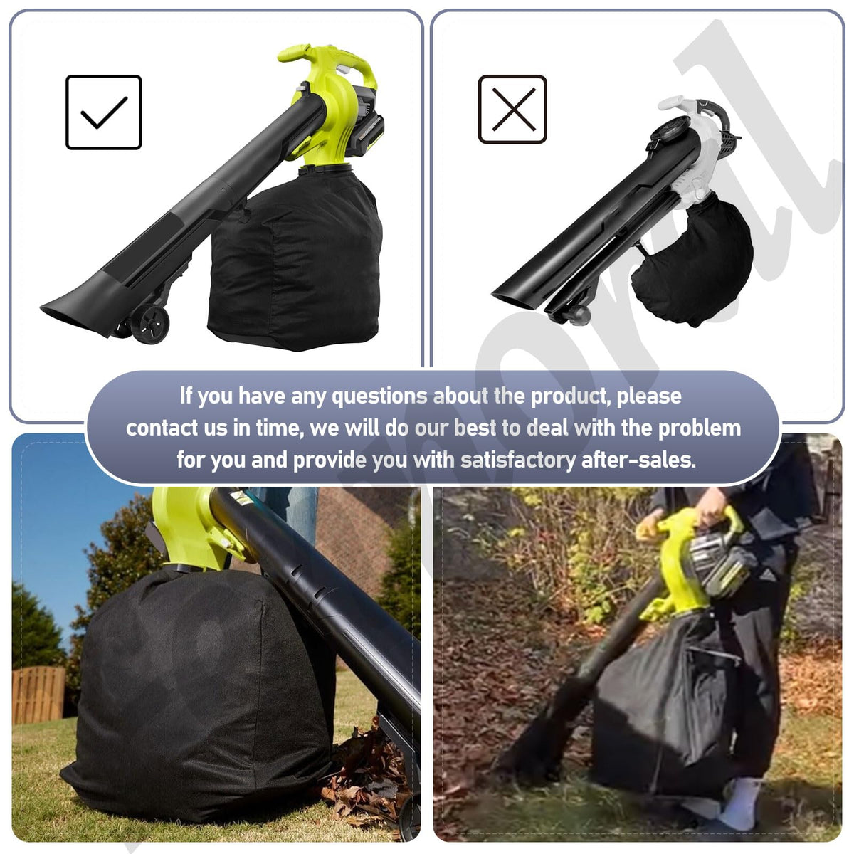 Fennoral Leaf Vacuum Bag with durable materials stands up to daily yard work.