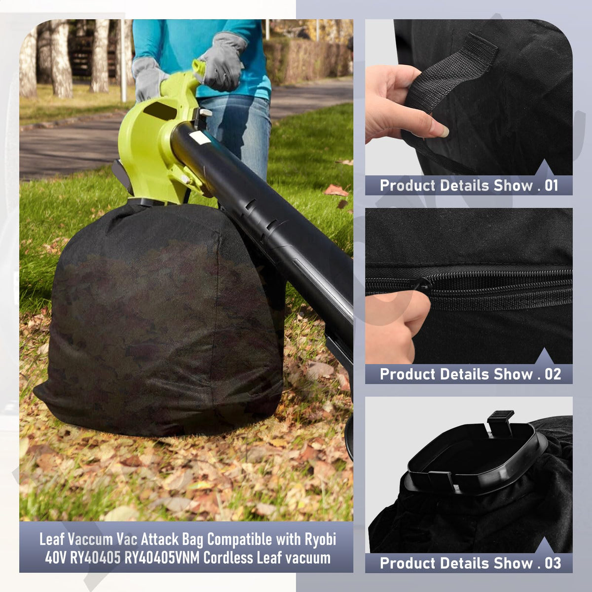 Fennoral Leaf Vacuum Bag for outdoor use withstands rain and sun.