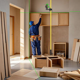 FENORGAN laser level pole with 360-degree head for flexible positioning