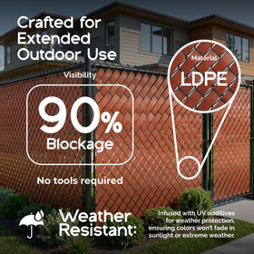 Fenpro chain-link fence cover in obsidian black adds a sleek, modern look.