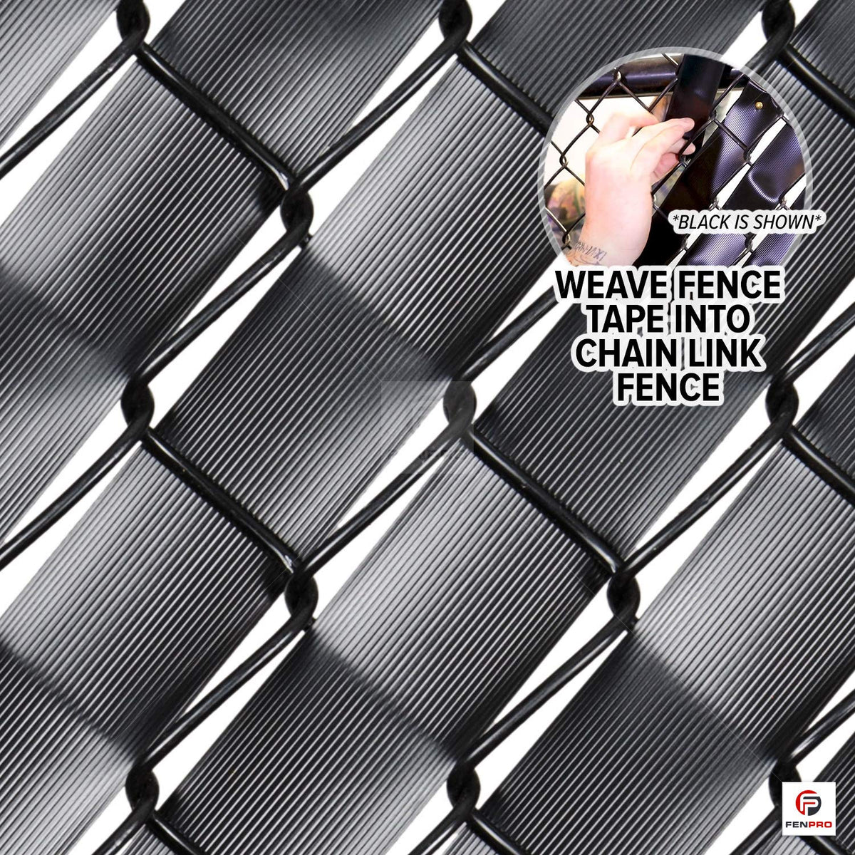 Fenpro privacy tape for garden provides quick concealment without blocking ventilation.