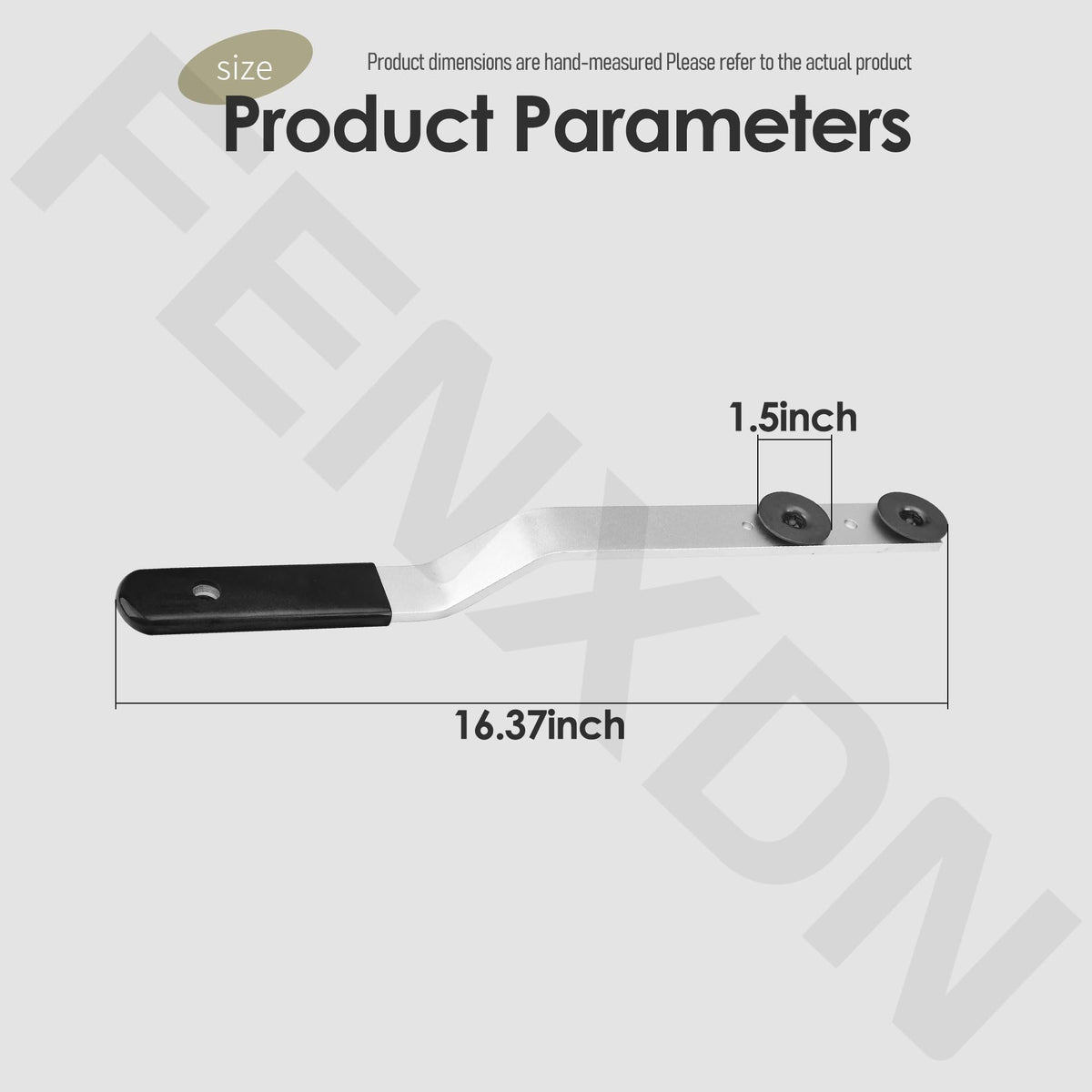 FENXDN 89565 offset handle duct stretcher providing safer handling