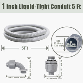 Feotech 1in conduit angle close-up for tidy corner routing.