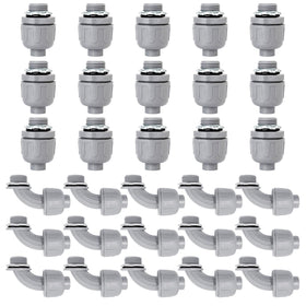 Feotech straight liquid-tight connector for secure cable routing.