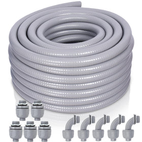 Feotech liquid-tight conduit 50ft coil offering weatherproof outdoor protection.