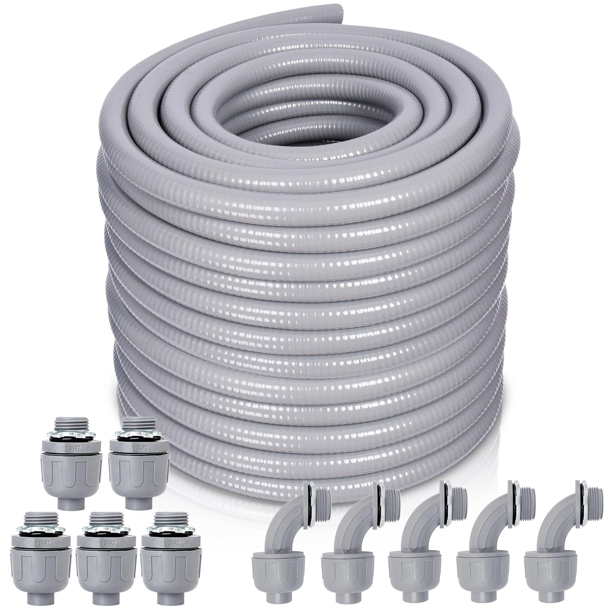 Feotech liquid-tight conduit half-inch for durable outdoor wiring protection
