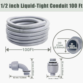 Feotech straight connector half-inch enables quick, secure connections during installation