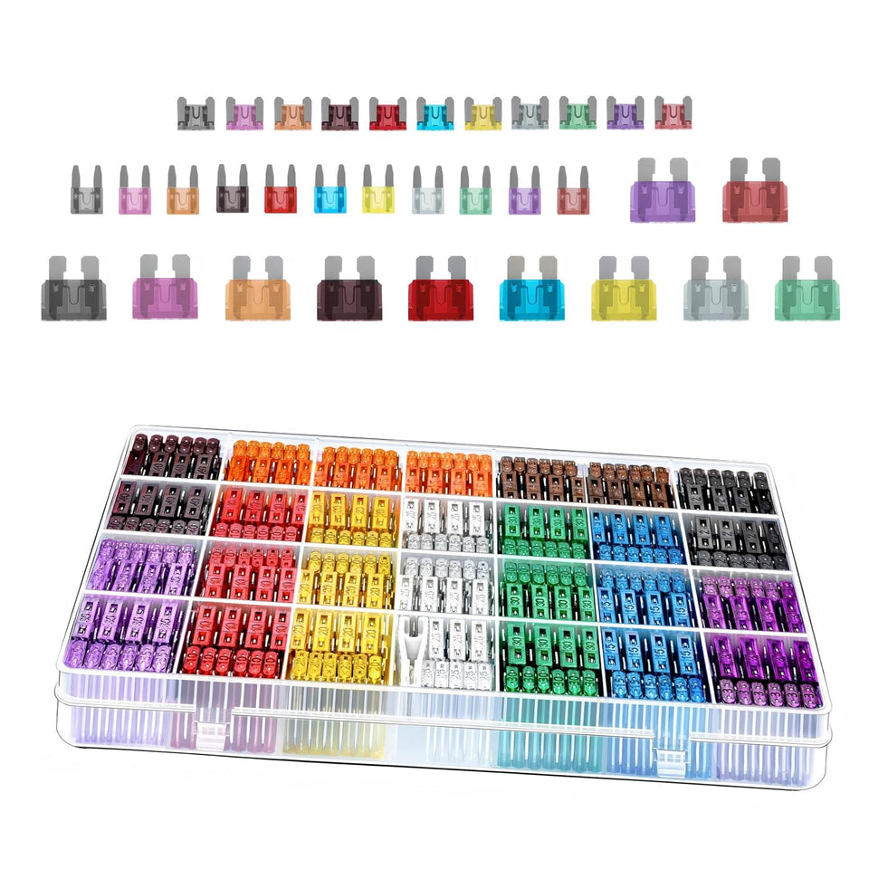 Ferianl car fuses micro set with color-coded sizes for quick identification.