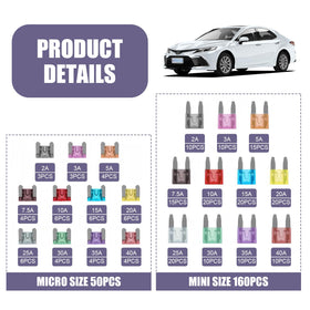 Ferianl car fuses standard set provides durable circuit protection.