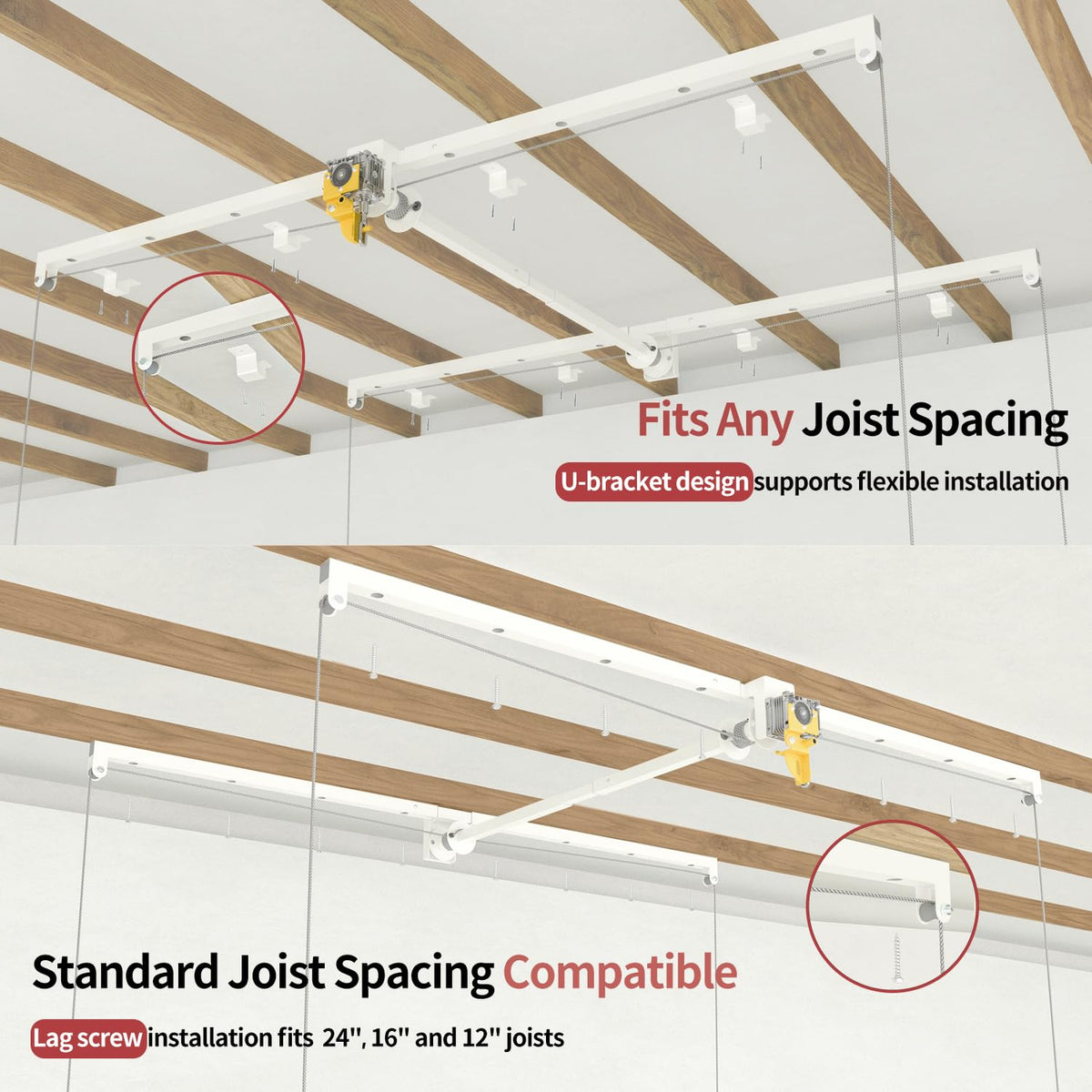 FERO heavy-duty 325 lb capacity garage rack supports large gear.