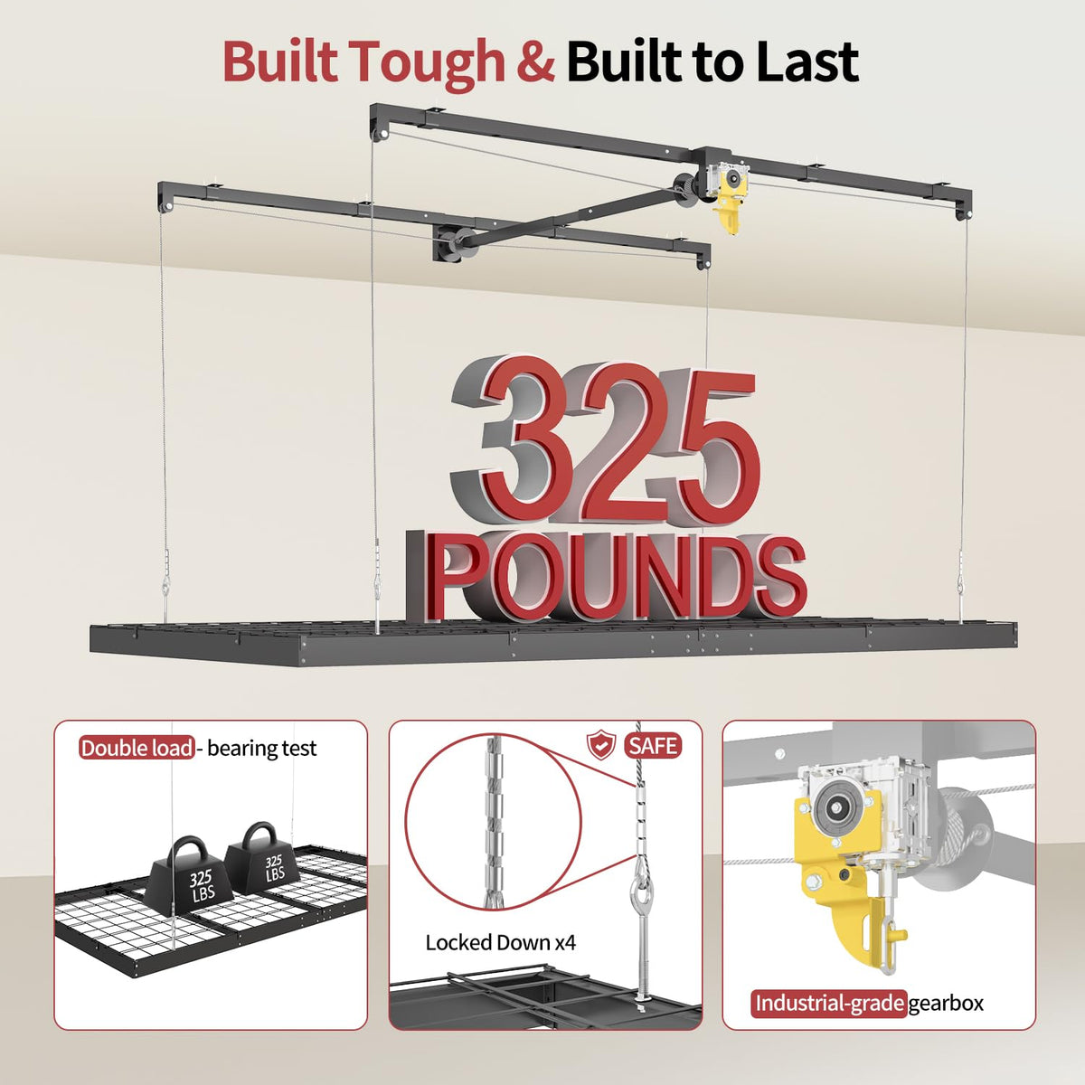 FERO safety lock feature enhances security during loading and retrieval.