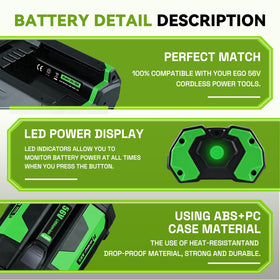 FERRYBOAT 56V battery shown from the side for compact profile.