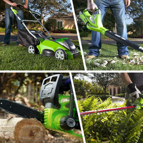 Rugged build of the FERRYBOAT battery for reliable outdoor use with Greenworks tools.