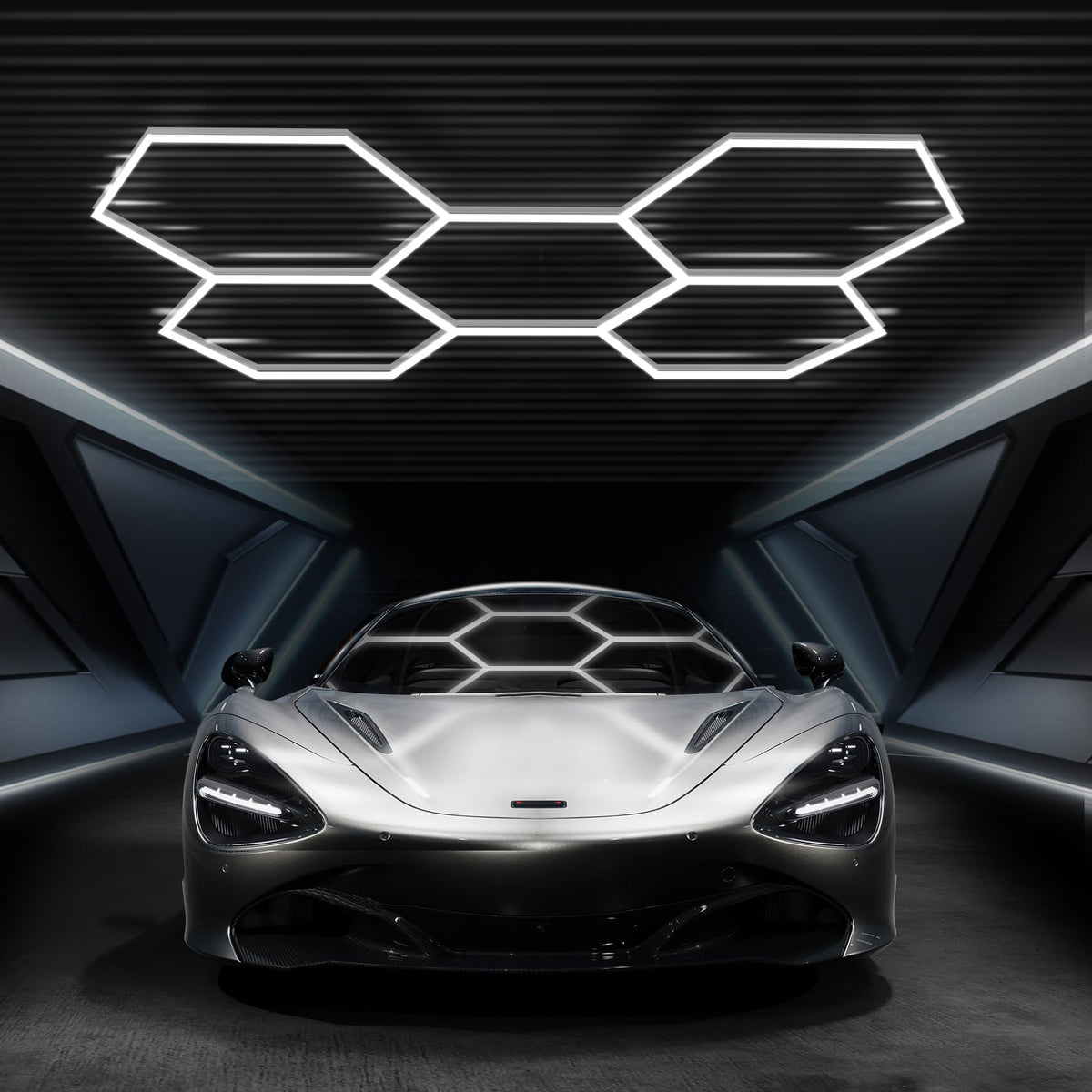 FERUERW hexagon garage light mounted on ceiling for bright, even illumination