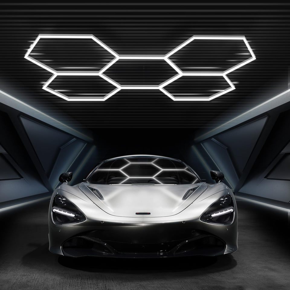 FERUERW hexagon garage light mounted on ceiling for bright, even illumination
