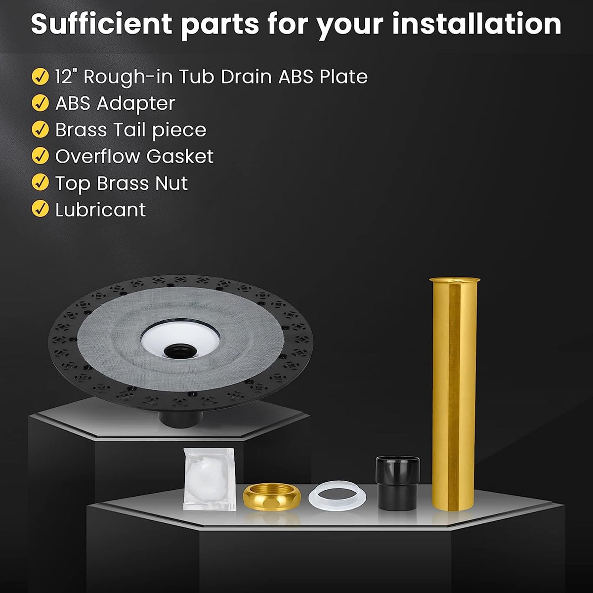 FERUERW shield protects the drain from debris during installation.