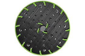 Festool ETS 150 Soft Sanding Pad dust-extraction close-up highlights edge-to-edge airflow and cleanliness