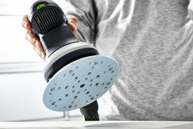 Festool ETS 150 Soft Sanding Pad heat resistance close-up supports durable performance under heat