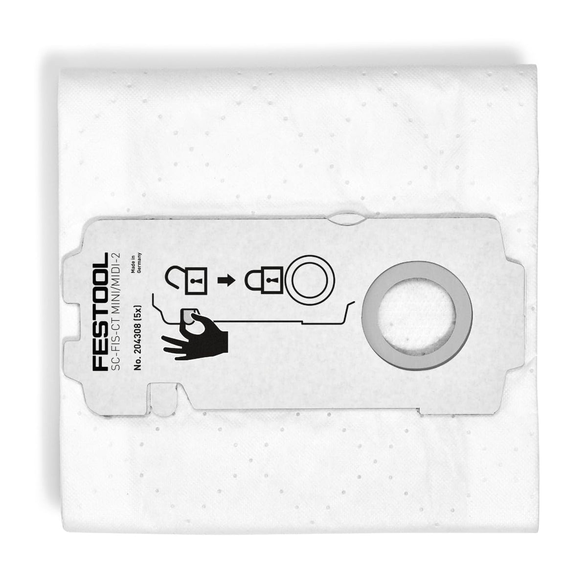 Festool CT Mini/Midi filter bags packaging for easy replacement and clean setup.