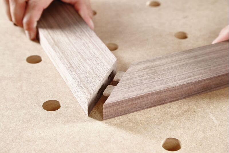 Festool domino beech tenon compact size enables glue space in mortises.