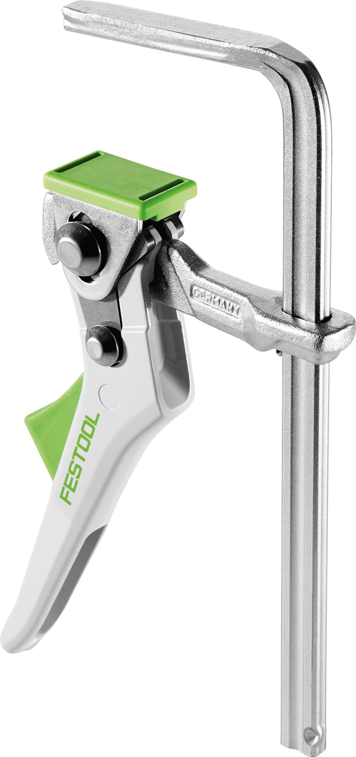 Festool quick clamp on an MFT table providing secure workholding for precision