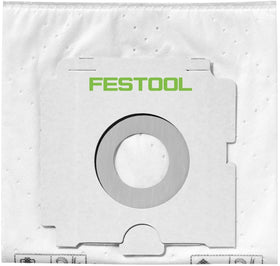 Festool CT 26 self-clean filter bag closeup showing fleece material