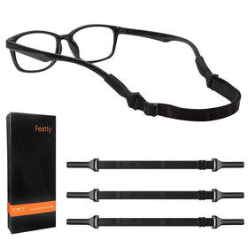 Festty glasses strap sports adjustable secures eyewear during active wear.