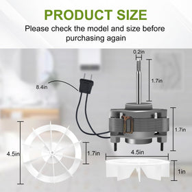 Compact BP27 motor fits tight bathroom spaces.