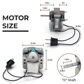 Copper-wound bathroom motor delivering reliable performance in humid bathrooms.