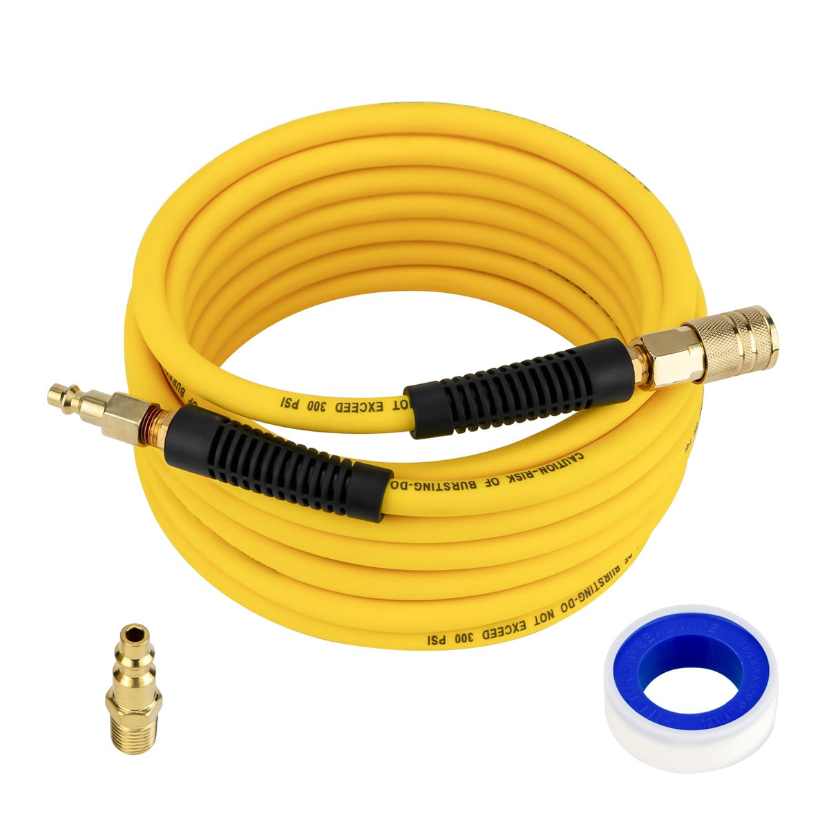 FETIONS air hose 25ft durable hybrid for versatile workshop use.